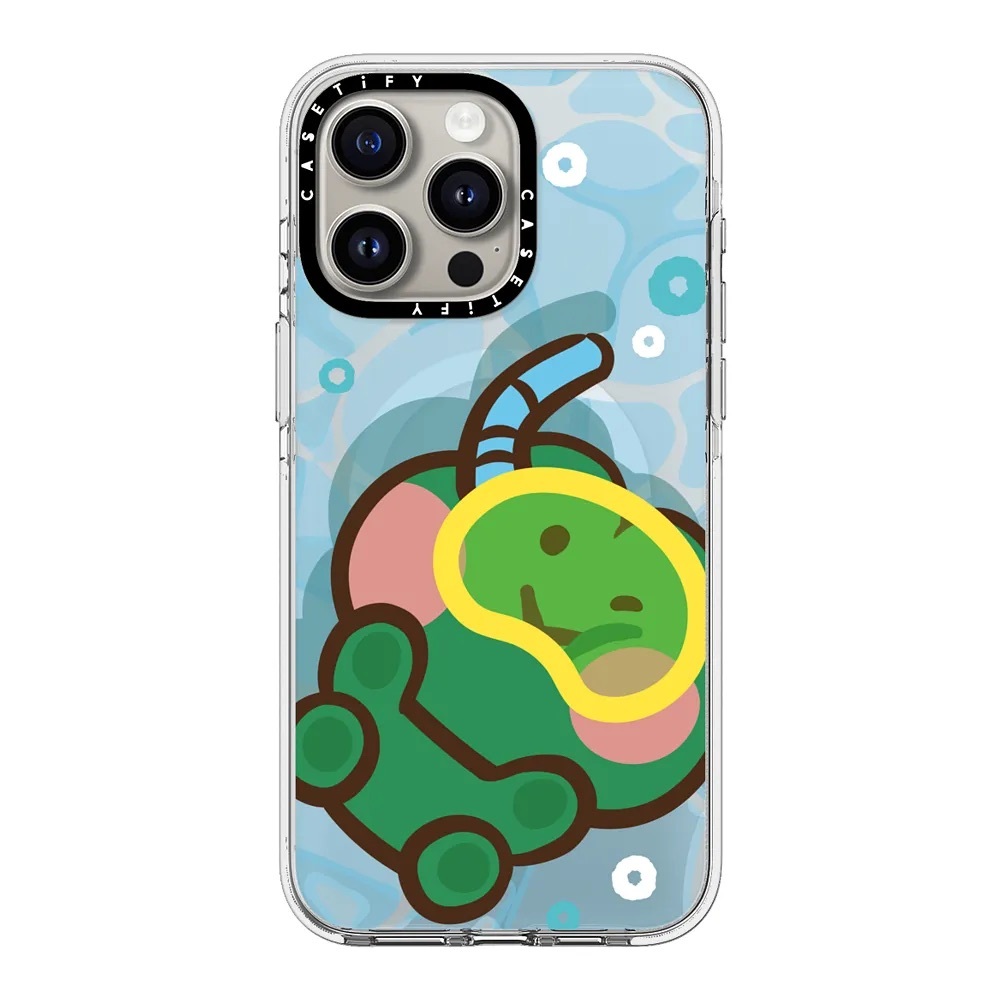 CASETIFY Line Friends minini Free Diving iPhone 15 Case (MagSafe Compatible)
